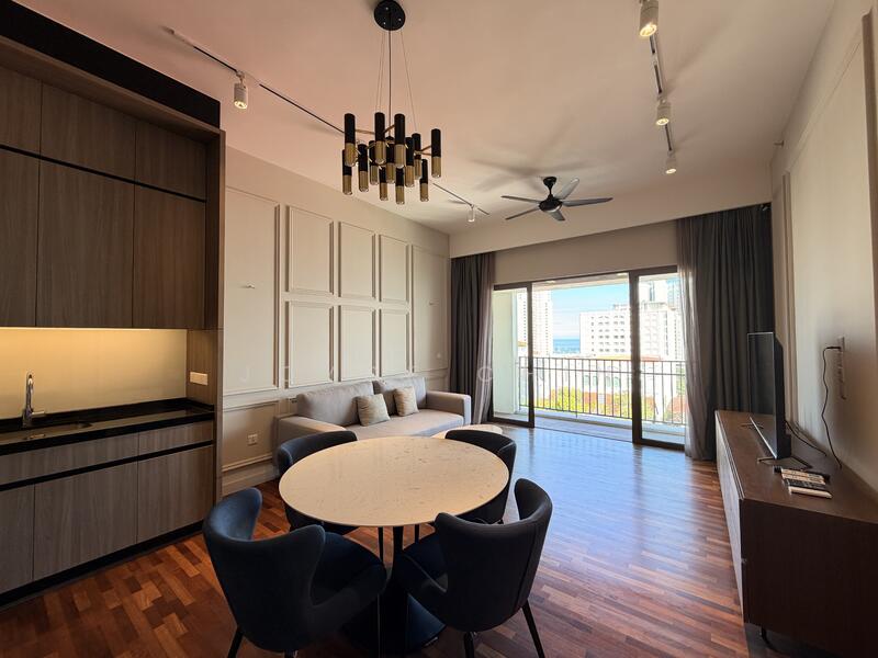 Service Residence for Rent at Straits Residences - Joyce Chin - Living Room - PropertyGuru.com.my