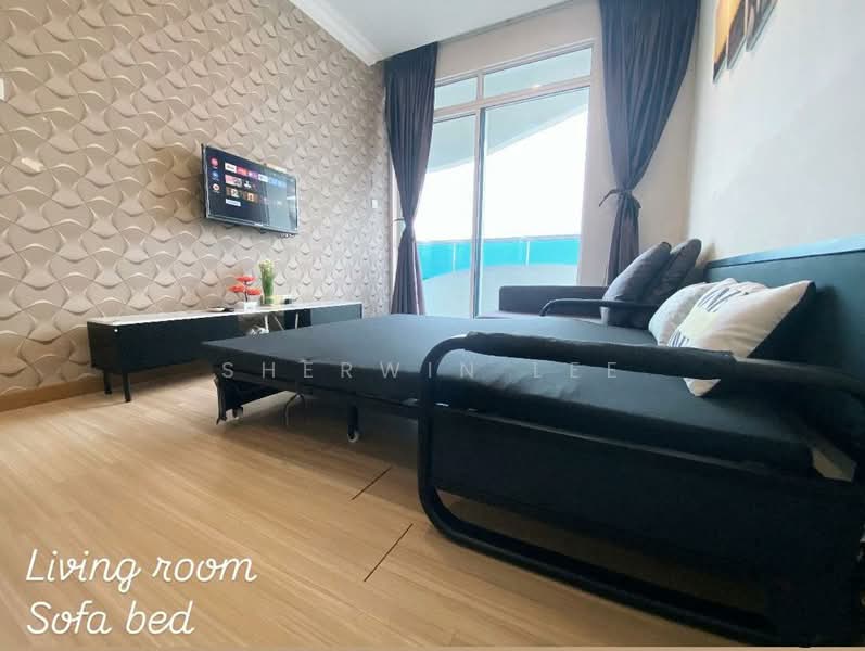 Service Residence for Rent at The Wave Residence - Sherwin Lee - Living Room - PropertyGuru.com.my