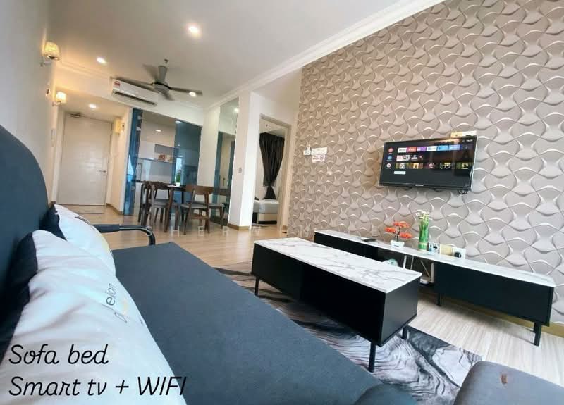 Service Residence for Rent at The Wave Residence - Sherwin Lee - Living Room - PropertyGuru.com.my