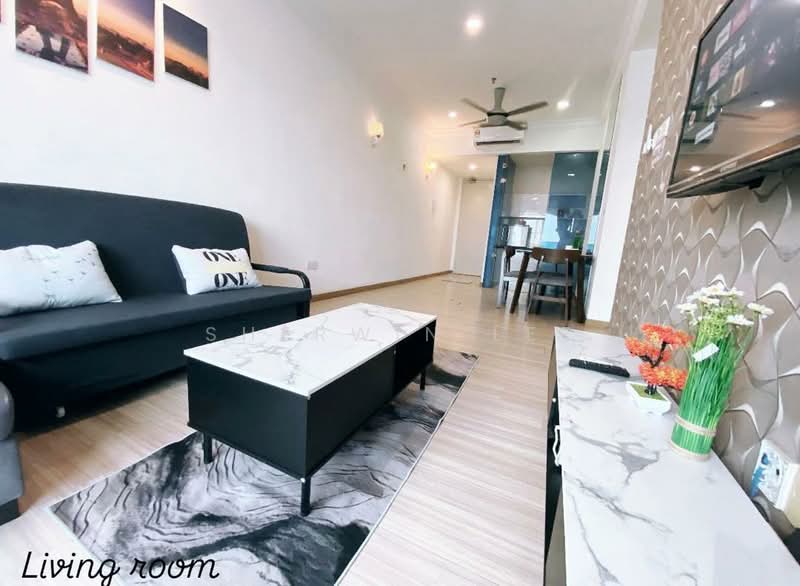 Service Residence for Rent at The Wave Residence - Sherwin Lee - Living Room - PropertyGuru.com.my