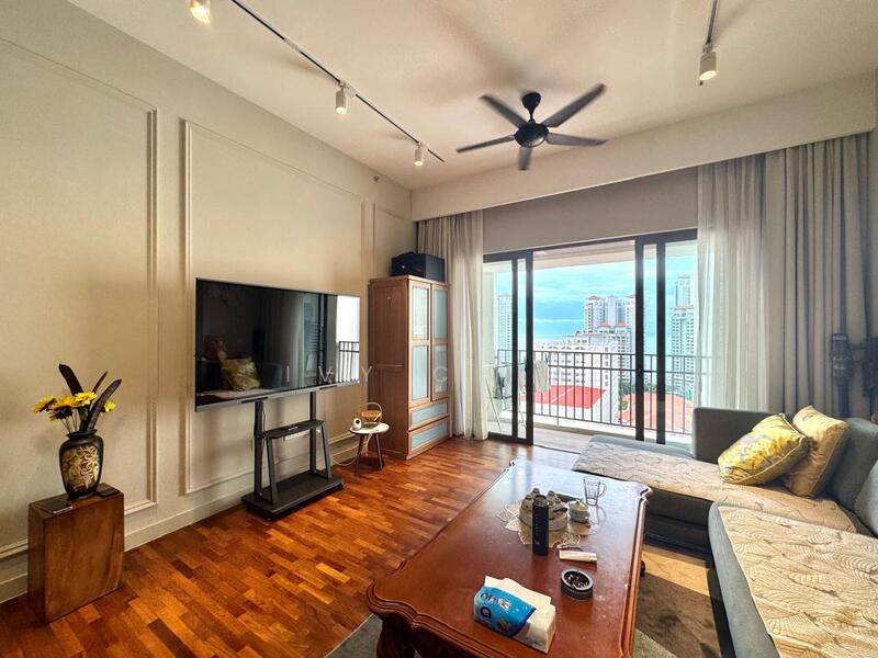 Service Residence for Rent at Straits Residences - Ivy Chia - Living Room - PropertyGuru.com.my