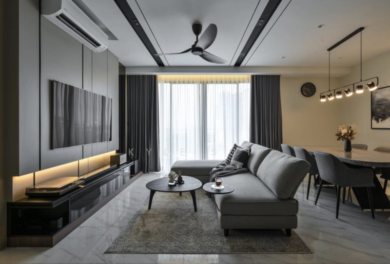 Service Residence for Sale at Twin Tower Residence - Kyle Sui - Living Room - PropertyGuru.com.my