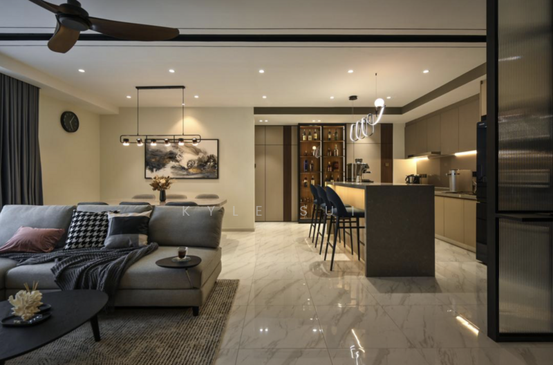 Service Residence for Sale at Twin Tower Residence - Kyle Sui - Living Room - PropertyGuru.com.my