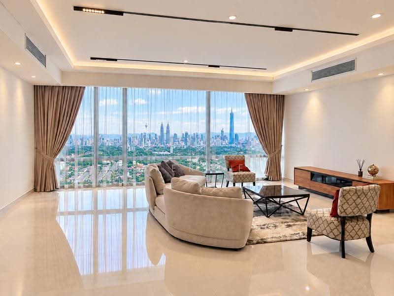 Kediaman Servis untuk Dijual di Crown Residences @ Pavilion Damansara Heights - Peter Sek - Living Room - PropertyGuru.com.my