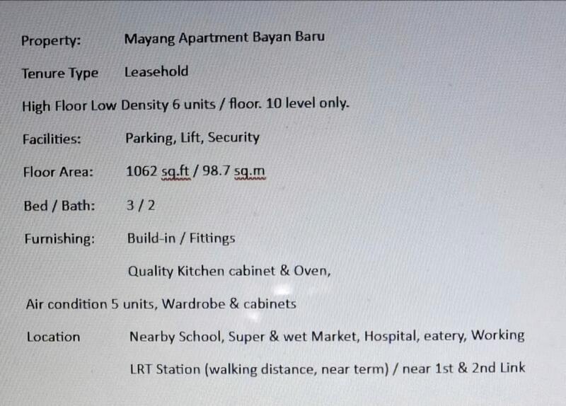 Untuk Dijual - Pangsapuri Mayang