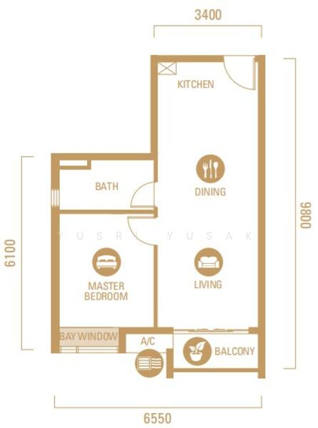 Untuk Disewa R&F Princess Cove Phase 1