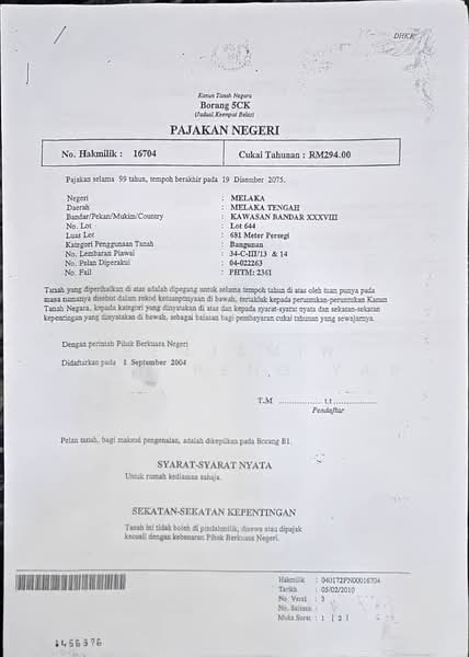 Bungalow for Sale in Taman Peringgit Jaya (Melaka City) - Benjamin Kian Peng Yap - PropertyGuru.com.my