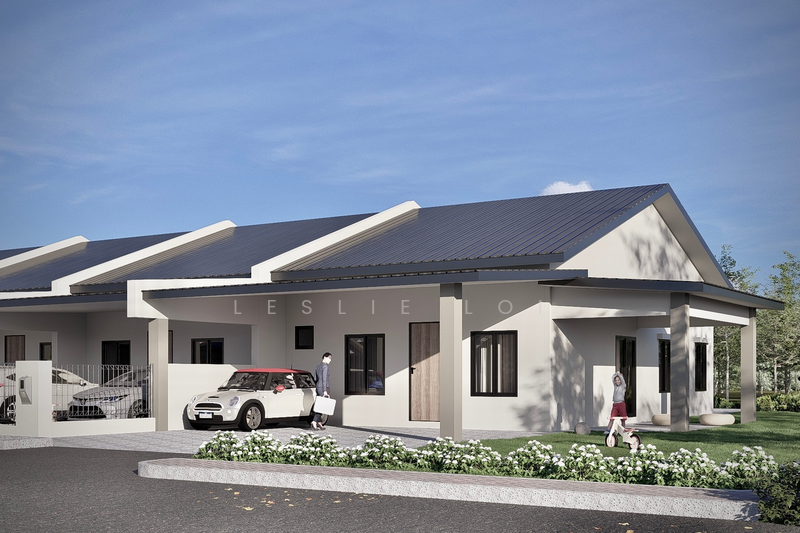 1-storey Terraced House for Sale in Taman Landeh (Kuching) - Leslie Loi - Exterior - PropertyGuru.com.my