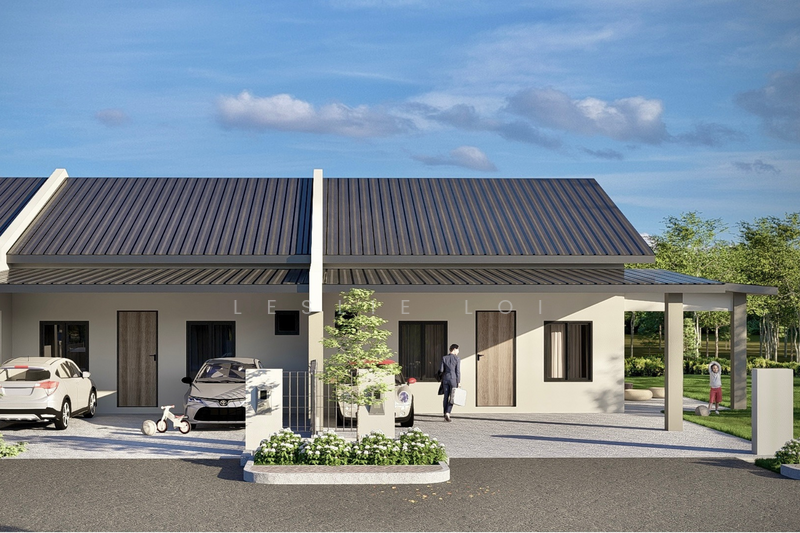 1-storey Terraced House for Sale in Taman Landeh (Kuching) - Leslie Loi - Exterior - PropertyGuru.com.my