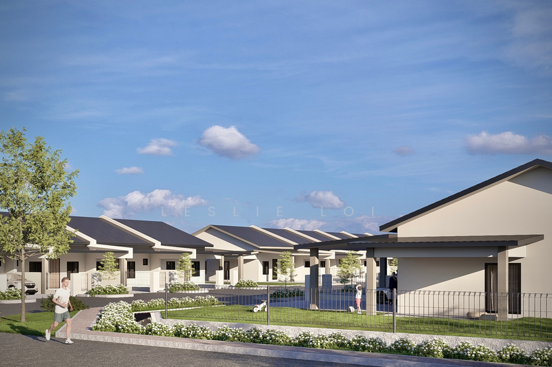 1-storey Terraced House for Sale in Taman Landeh (Kuching) - Leslie Loi - Exterior - PropertyGuru.com.my