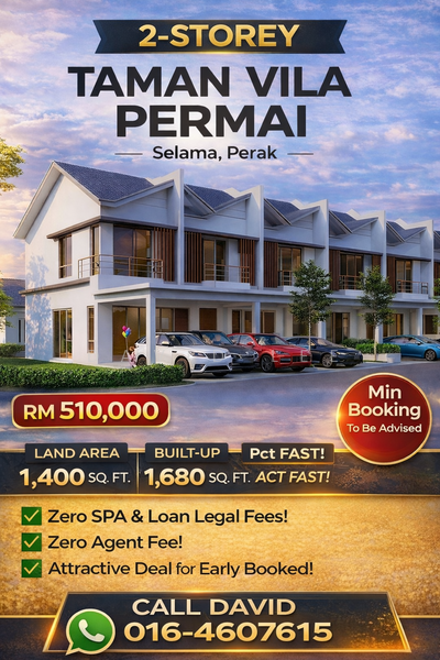 For Sale 2-storey Taman Vila Permai (Perak)