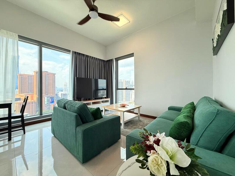 Servis Apartment untuk Disewa di Core Residence @ TRX - Jess Chyi - Living Room - PropertyGuru.com.my