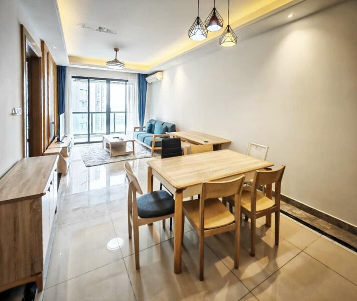 Service Residence for Sale at R&F Princess Cove Phase 1 - Avis Yoo - Living Room & Dining Area - PropertyGuru.com.my