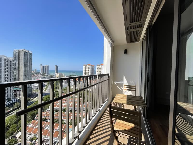 Service Residence for Rent at Straits Residences - Carine low - Balcony - PropertyGuru.com.my