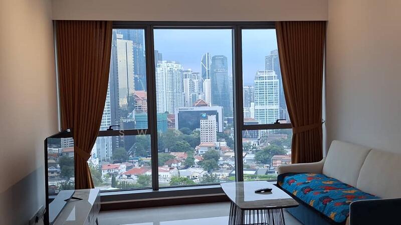 Servis Apartment untuk Disewa di Core Residence @ TRX - Swiss Tan - Living Room - PropertyGuru.com.my