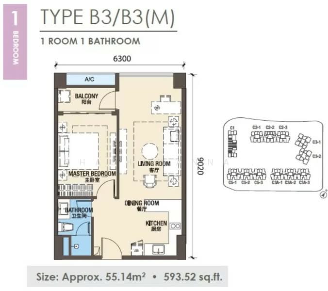 Apartment for Sale at R&F Princess Cove Phase 3-New Casa Suites - Shashawanna . - PropertyGuru.com.my