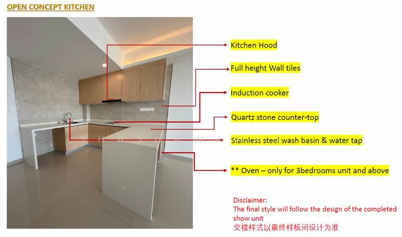 Apartment for Sale at R&F Princess Cove Phase 3-New Casa Suites - Shashawanna . - Kitchen - PropertyGuru.com.my