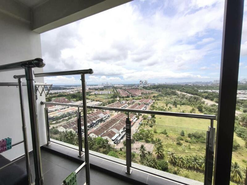 Service Residence for Sale at D'Inspire Residence (Inspira Bestari) - Sandra Tan - Balcony - PropertyGuru.com.my
