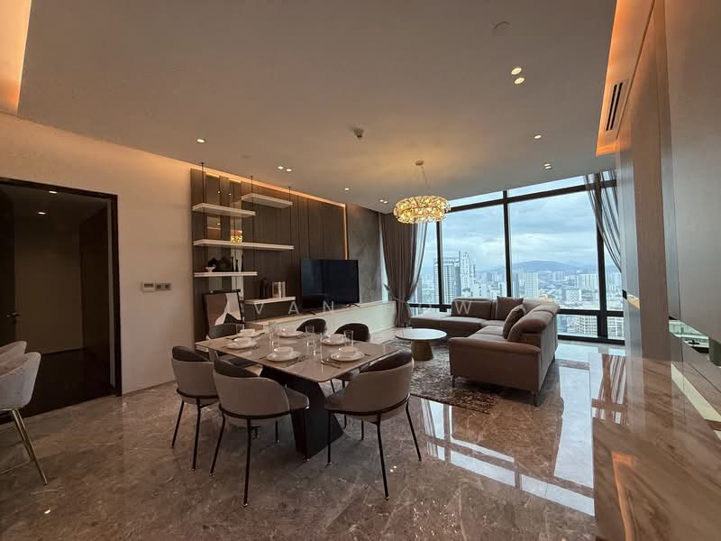 Service Residence for Sale at Four Seasons Place - Ivan How - Living Room - PropertyGuru.com.my