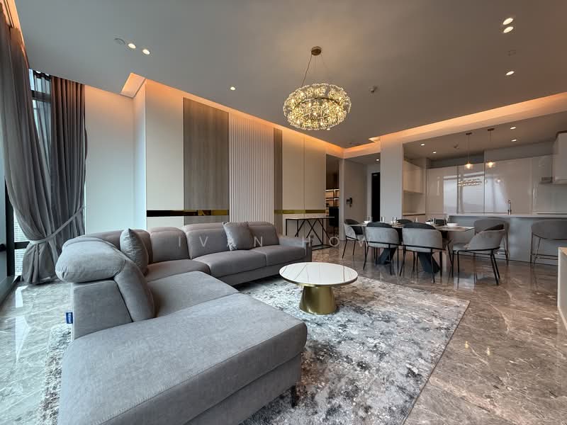 Service Residence for Sale at Four Seasons Place - Ivan How - Living Room - PropertyGuru.com.my
