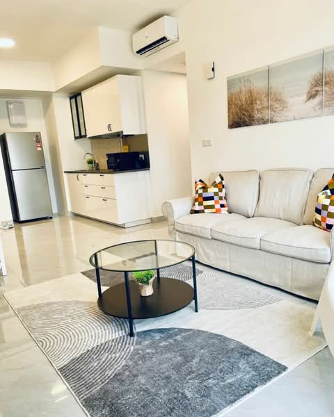 Service Residence for Sale at Agile Bukit Bintang - Penny Ng - Living Room with Kitchen View - PropertyGuru.com.my