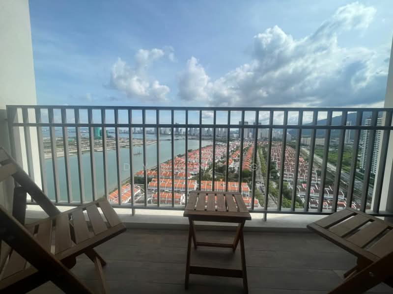 Service Residence for Rent at Straits Residences - Dyson Ng - Balcony - PropertyGuru.com.my