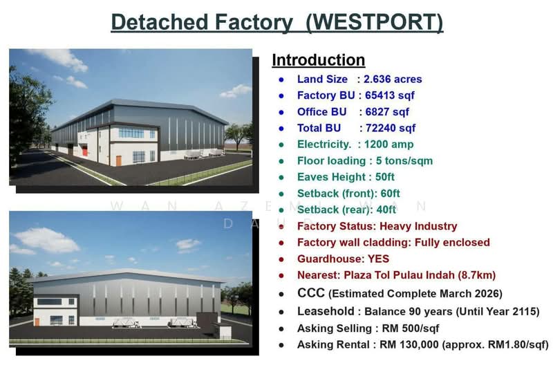 Warehouse for Sale in Klang (Selangor) - Wan Azemi Wan Daud - Exterior - PropertyGuru.com.my