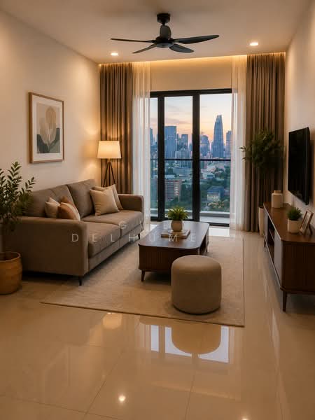 Condominium for Rent at Bangsar Hill Park - Gwen Delhumeau - Living Room - PropertyGuru.com.my