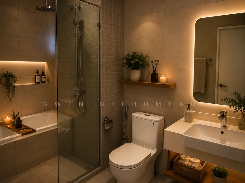 Condominium for Rent at Bangsar Hill Park - Gwen Delhumeau - Master bathroom - PropertyGuru.com.my