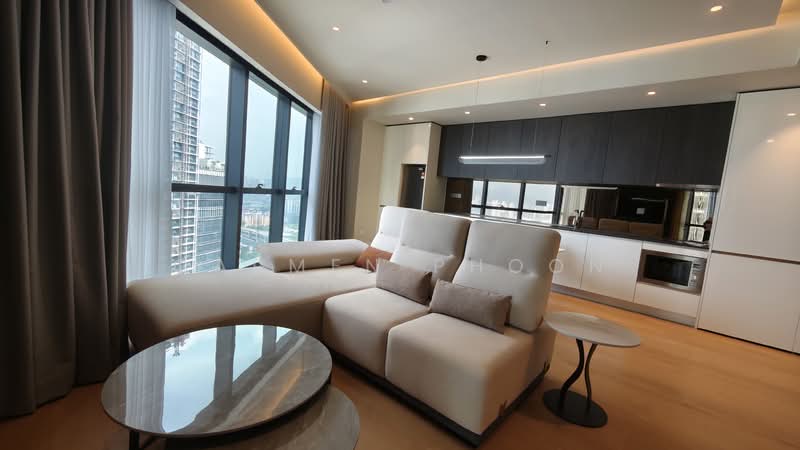 Service Residence for Rent at TRX Residences - Carmen Phoon - Living Room - PropertyGuru.com.my