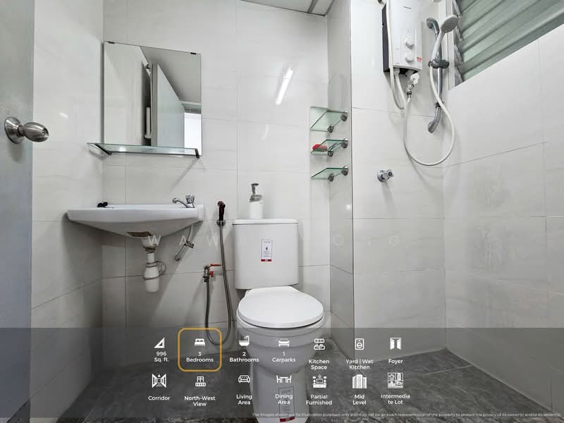 Condominium for Rent at Perdana Exclusive - Wawa Leong - Bathroom - PropertyGuru.com.my