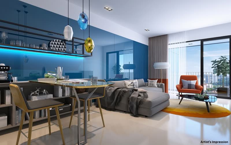 Service Residence for Sale at ViiA Residences - Kevin Chew - Living Room - PropertyGuru.com.my