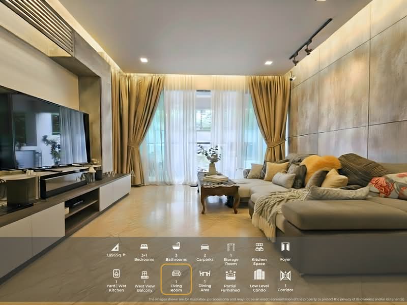 Perdana View Boutique untuk Untuk Dijual - RM 850,000, Mac 2026 - Living Room - PropertyGuru.com.my