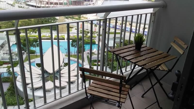 Service Residence for Sale at Teega Suites - Kate Tee - Balcony - PropertyGuru.com.my
