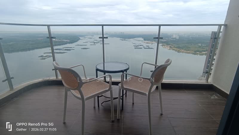 Bay Laurel @ Country Garden Danga Bay untuk Untuk Disewa - RM 3,300 /bulan, Mac 2026 - Balcony - PropertyGuru.com.my