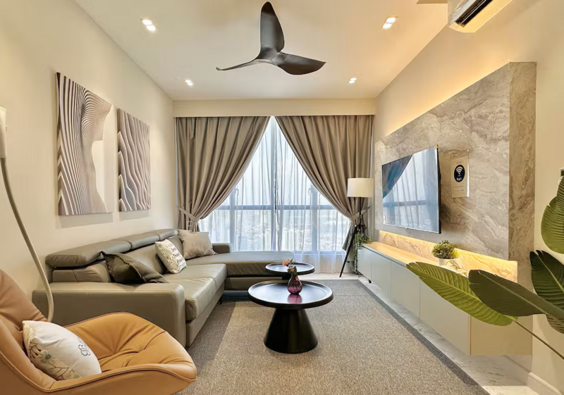 Service Residence for Sale at Vision City Youth City - Evelyn . - Living Room - PropertyGuru.com.my