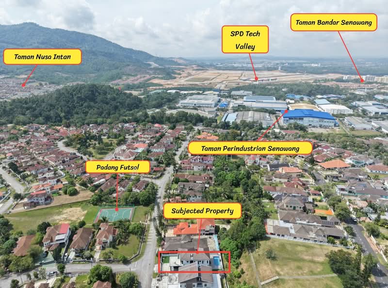 Bungalow for Sale in Lavender Heights (Senawang) - Naufal Ahmad Azahari - Drone view (Right zoom out) - PropertyGuru.com.my
