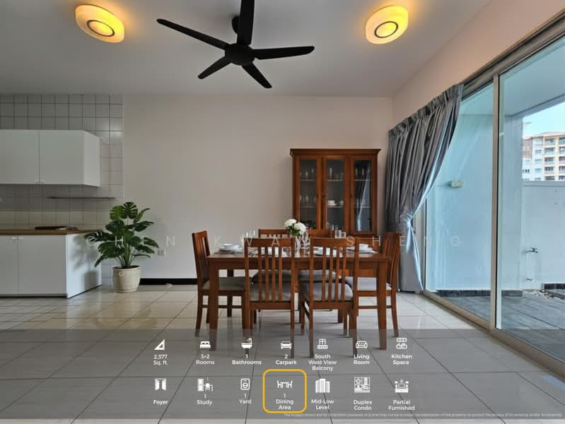 Condominium for Rent at Armanee Terrace - KS Chen - Dining Room - PropertyGuru.com.my