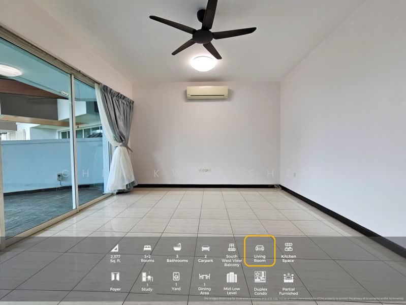 Condominium for Rent at Armanee Terrace - KS Chen - Living Room - PropertyGuru.com.my