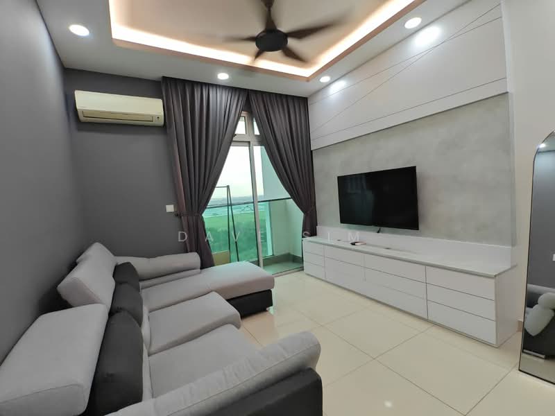 Service Residence for Rent at Meridin Bayvue @ Sierra Perdana - Dave Sim - Living Room - PropertyGuru.com.my