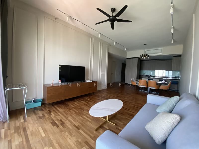 Service Residence for Rent at Straits Residences - Fennie Seow - Living Room - PropertyGuru.com.my