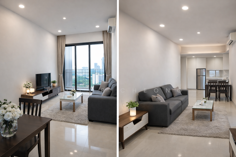 Service Residence for Sale at ViiA Residences - Victor Cheong - Living Room - PropertyGuru.com.my