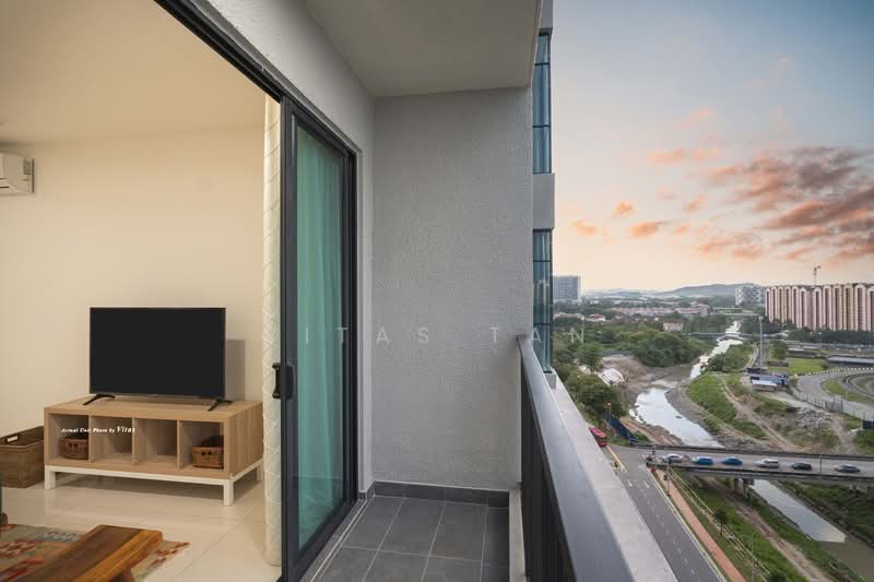 Service Residence for Sale at AraTre' Residences - Vitas Tan - Balcony - PropertyGuru.com.my