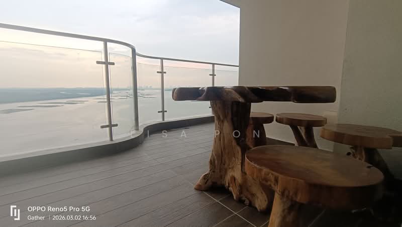 Lovell @ Country Garden Danga Bay untuk Untuk Disewa - RM 3,800 /bulan, Mac 2026 - Balcony - PropertyGuru.com.my