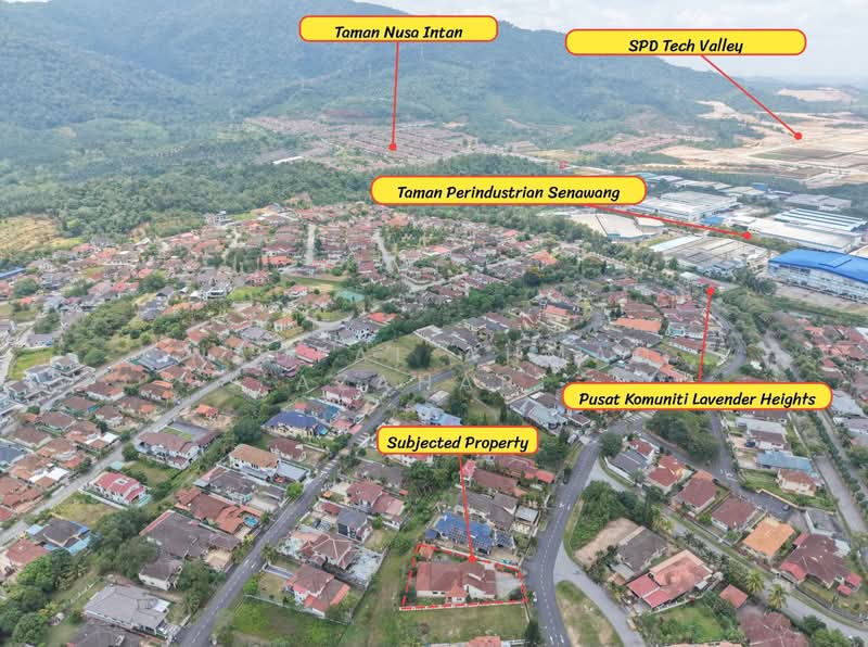 Bungalow for Sale in Lavender Heights (Senawang) - Naufal Ahmad Azahari - Drone view (Left zoom out) - PropertyGuru.com.my