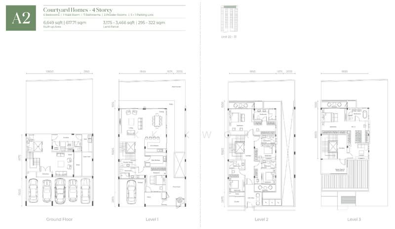 Jesselton Courtyard Homes – 4 Storey Zero-Lot Bungalow, George Town. untuk Untuk Dijual - RM 6,700,000, Mac 2026 - PropertyGuru.com.my