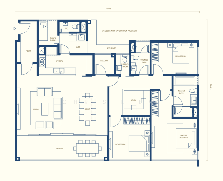 Service Residence for Rent at Southern Marina Residences - Chris Liew - PropertyGuru.com.my