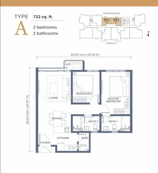 Sunway Avila Residences untuk Untuk Disewa - RM 900 /bulan, Mac 2026 - Living Room - PropertyGuru.com.my