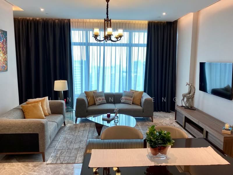 Service Residence for Sale at Four Seasons Place - Jin Yong Heng - Living Room - PropertyGuru.com.my