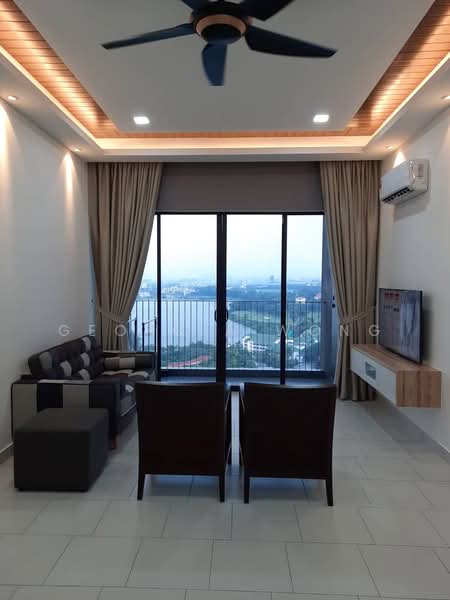 Service Residence for Sale at Astetica Residences - Georgia Wong - Living Room - PropertyGuru.com.my